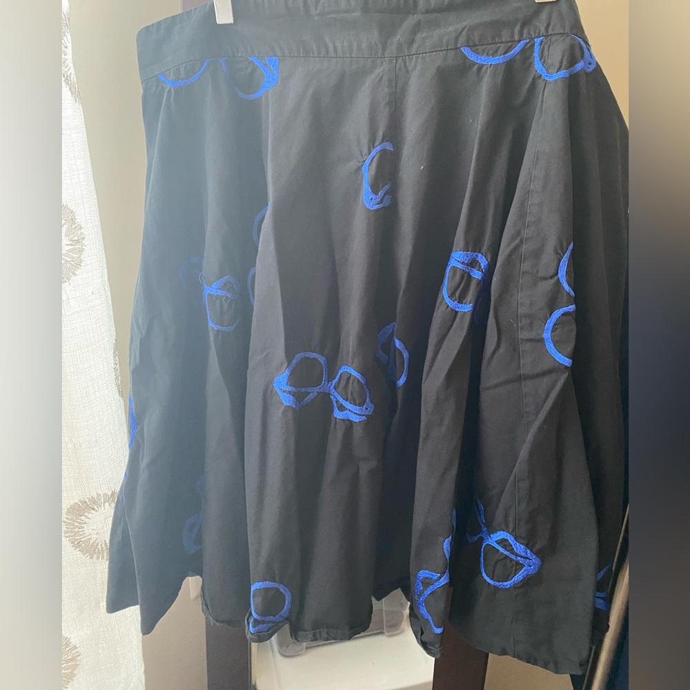Rare! Vintage eShakti eyeglasses print skirt.